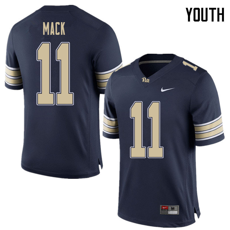 Youth #11 Taysir Mack Pittsburgh Panthers College Football Jerseys Sale-Home Blue